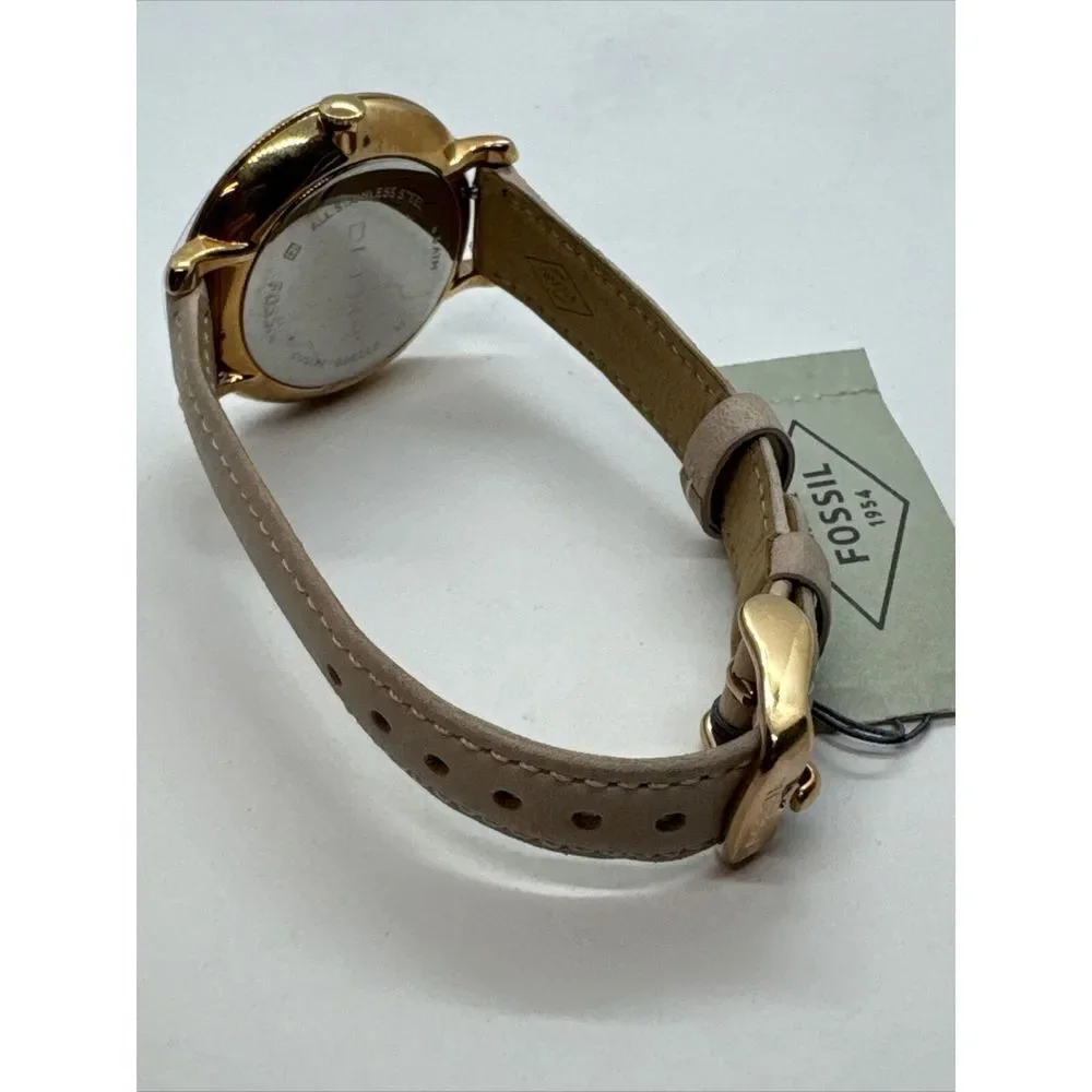 Fossil Jacqueline ES3988 Women's Blush Leather Analog Dial Quartz Watch JNA352
